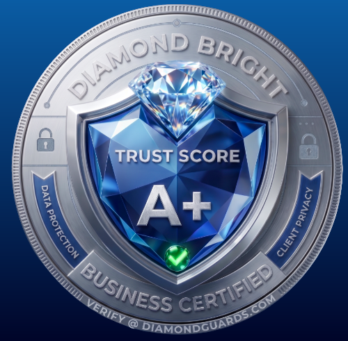 Sample Diamond Bright CyberGuard Business Trust Score A+ seal